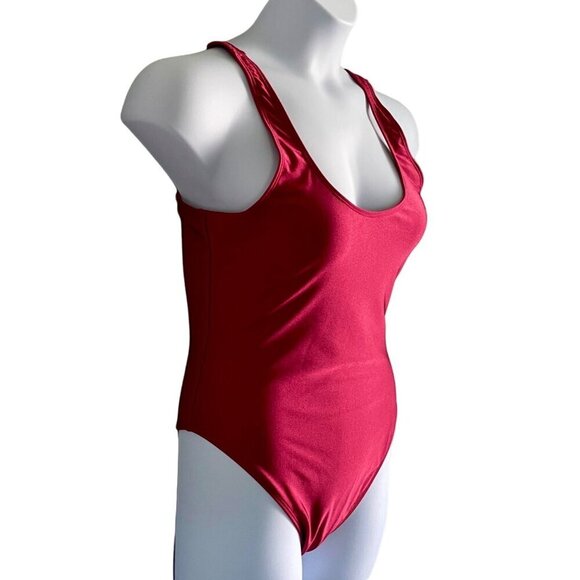 Dixperfect Malibu Retro Inspired High Cut Low Back One Piece Swimsuit XL NEW - Picture 3 of 11
